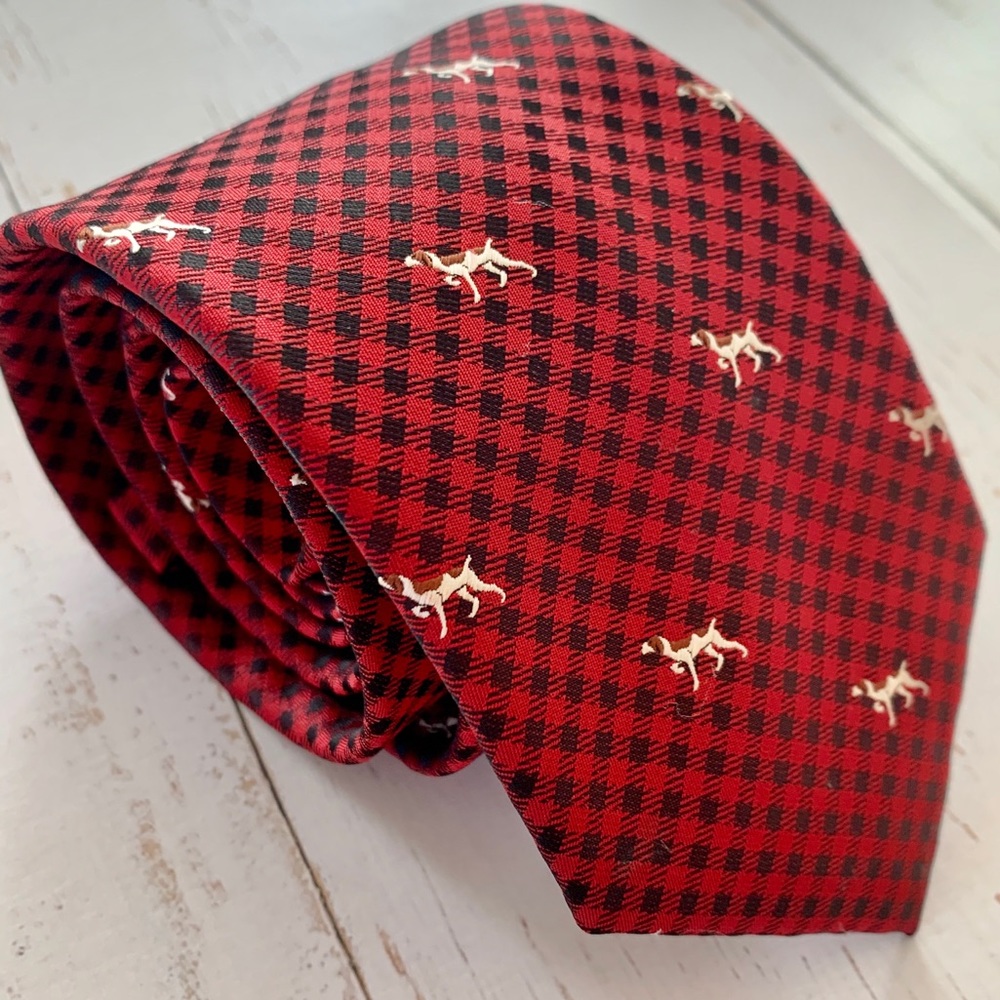 Men’s Merona Red & Black Buffalo Checkered Tie